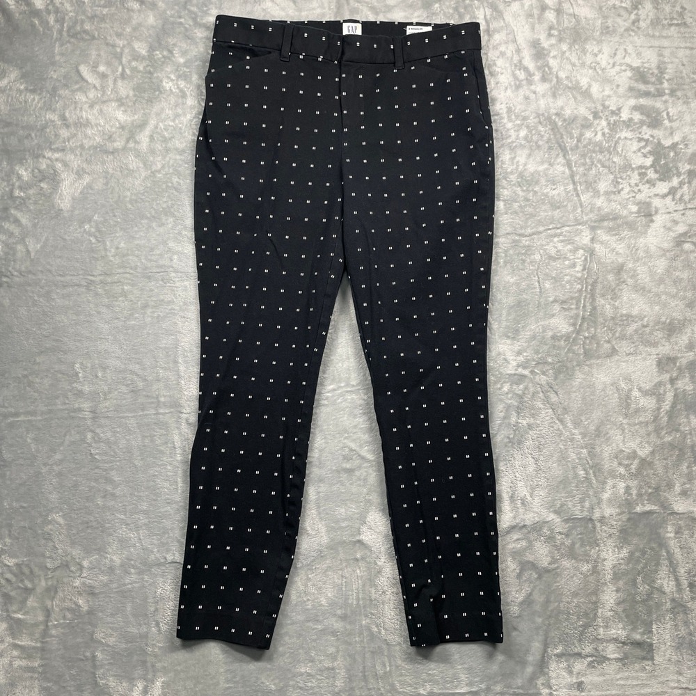 Gap Signature Skinny Ankle Pants Womens 8 Regular Black White
